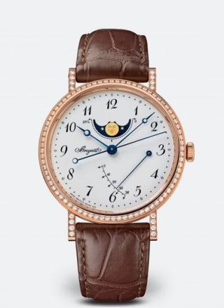 Breguet - 7788BR/29/9V6/DD00  Classique 7788 Moonphase Rose Gold / Grand Feu Enamel