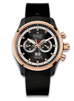 Zenith - 78.2050.4026/91.R530  El Primero Rattrapante PVD / Rose Gold / Black