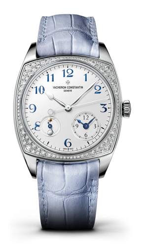 Vacheron Constantin - 7805S/000G-B052  Harmony Dual Time Small Model White Gold / Diamond / Blue Numerals