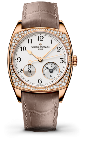 Vacheron Constantin - 7805S/000R-B140  Harmony Dual Time Pink Gold With Diamonds / Black Numerals