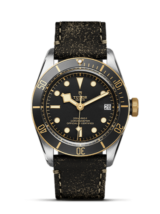 Tudor - 79733N-0001  Heritage Black Bay Black S&G / Stainless Steel / Yellow Gold / Black / Strap