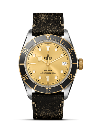 Tudor - 79733N-0003  Heritage Black Bay Black S&G / Stainless Steel / Yellow Gold / Champagne / Strap