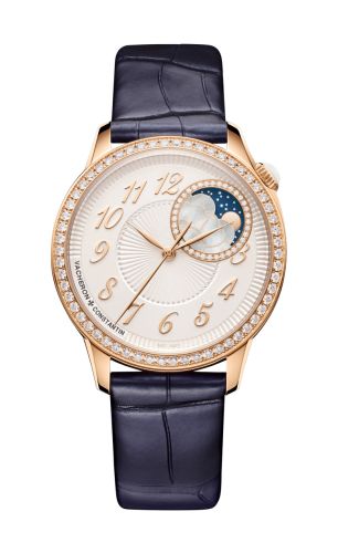 Vacheron Constantin - 8005F/000R-B498  Égérie Moonphase 37 Pink Gold - Diamond / Silver