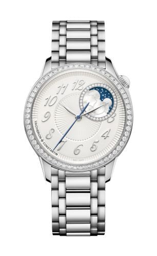 Vacheron Constantin - 8005F/120A-B497  Égérie Moonphase 37 Stainless Steel / Diamond / Silver / Bracelet