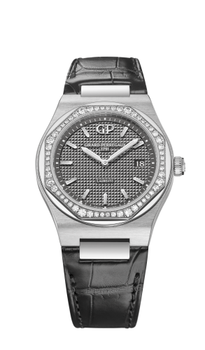 Girard-Perregaux - 80189D11A231-CB6A  Laureato 34 Quartz Stainless Steel / Diamond / Grey / Alligator