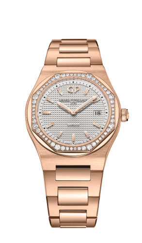 Girard-Perregaux - 80189D52A132-52A  Laureato 34 Quartz Pink Gold / Diamond / Silver