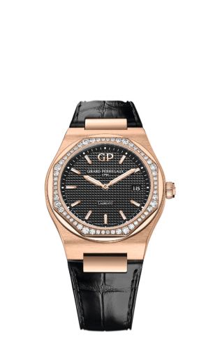 Girard-Perregaux - 80189D52A632-CB6A  Laureato 34 Quartz Pink Gold / Diamond / Black / Alligator