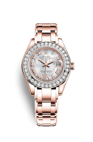 Rolex - 80285-0009  Datejust Pearlmaster 29 Everose Diamond / MOP Roman