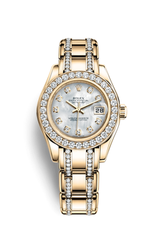 Rolex - 80298-0067  Datejust Pearlmaster 29 Yellow Gold Diamond Mother of Pearl Diamond