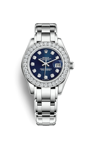 Rolex - 80299-0029  Datejust Pearlmaster 29 White Gold Diamond / Blue Diamond