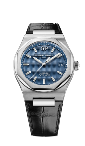 Girard-Perregaux - 81005-11-431-11A   Laureato 38 Automatic Stainless Steel / Blue / Alligator