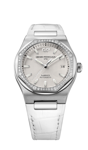 Girard-Perregaux - 81005D11A131-BB6A  Laureato 38 Automatic Stainless Steel / Diamond / Silver / Alligator