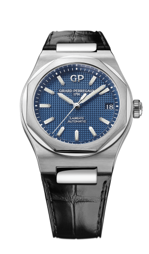 Girard-Perregaux - 81010-11-431-BB6A  Laureato 42 Automatic Stainless Steel / Blue / Alligator