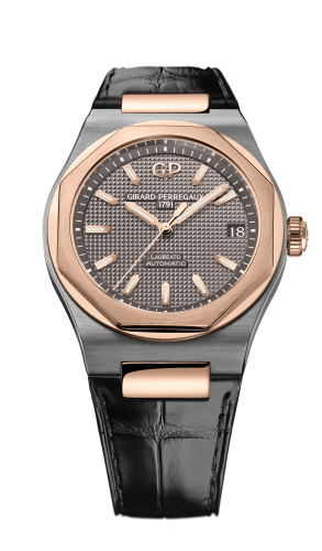 Girard-Perregaux - 81010-26-232-BB6A  Laureato 42 Automatic Titanium / Pink Gold / Grey / Alligator