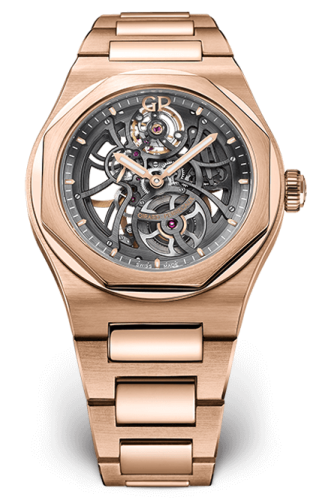 Girard-Perregaux - 81015-52-002-52A  Laureato 42 Automatic Skeleton Pink Gold / Bracelet