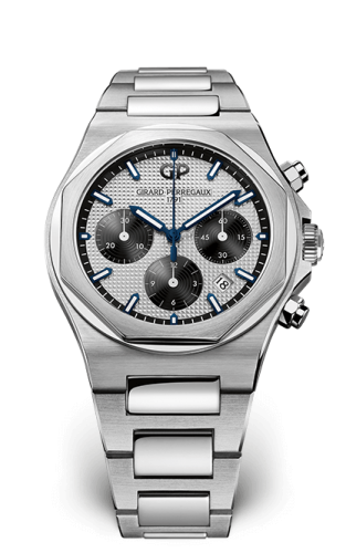 Girard-Perregaux - 81020-11-131-11A  Laureato 42 Chronograph Stainless Steel / Silver Panda / Bracelet