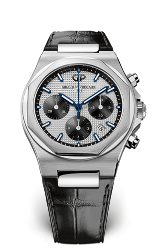 Girard-Perregaux - 81020-11-131-BB6A  Laureato 42 Chronograph Stainless Steel / Silver Panda / Alligator