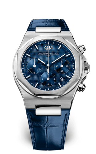 Girard-Perregaux - 81020-11-431-BB4A  Laureato 42 Chronograph Stainless Steel / Blue / Alligator