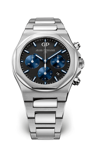 Girard-Perregaux - 81020-11-631-11A  Laureato 42 Chronograph Stainless Steel / Black / Bracelet