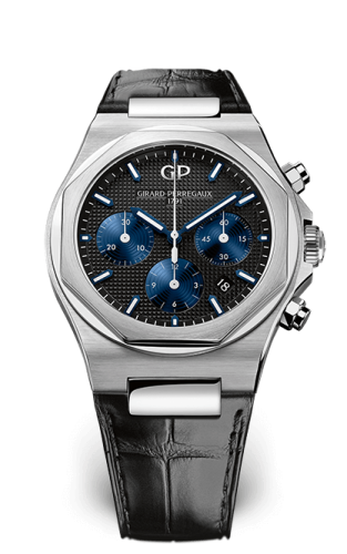 Girard-Perregaux - 81020-11-631-BB6A  Laureato 42 Chronograph Stainless Steel / Black / Alligator