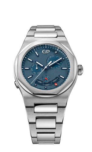 Girard-Perregaux - 81035-11-431-11A  Laureato Perpetual Calendar Stainless Steel / Blue