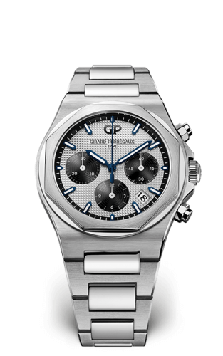 Girard-Perregaux - 81040-11-131-11A  Laureato 38 Chronograph Stainless Steel / Silver Panda / Bracelet