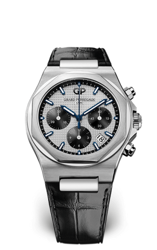 Girard-Perregaux - 81040-11-131-BB6A  Laureato 38 Chronograph Stainless Steel / Silver Panda / Alligator