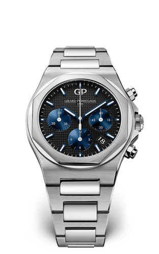 Girard-Perregaux - 81040-11-631-11A  Laureato 38 Chronograph Stainless Steel / Black / Bracelet