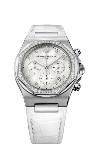 Girard-Perregaux - 81040D11A771-BB7B  Laureato 38 Chronograph Stainless Steel / Diamond / MOP / Alligator