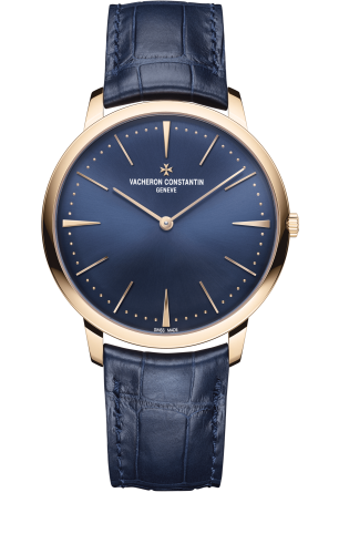 Vacheron Constantin - 81180/000R-B518  Patrimony Contemporaine 40 Manual-Winding Pink Gold / Blue