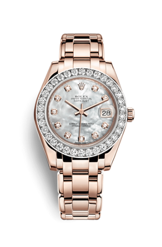 Rolex - 81285-0017  Datejust Pearlmaster 34 Everose Diamond Mother of Pearl Diamonds