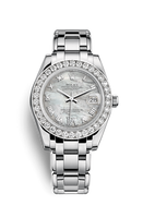 Rolex Datejust Pearlmaster 34 White Gold Diamond / Paved Roman (81299-0031)