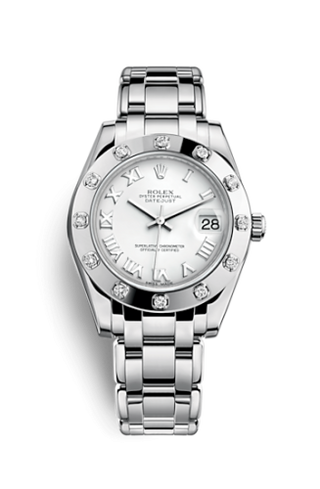 Rolex - 81319-0008  Datejust Pearlmaster 34 White Gold 12 Diamond White Roman