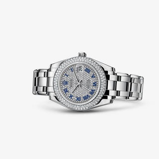 Rolex - 81339-0012  Datejust Pearlmaster 34 White Gold Diamond / Paved Roman