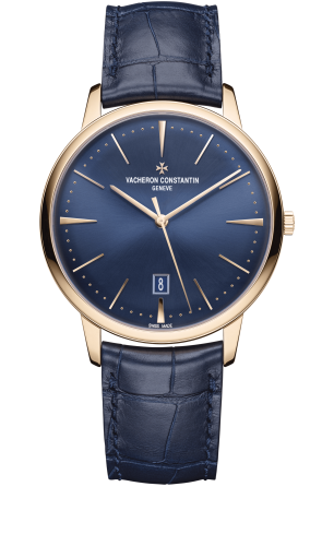 Vacheron Constantin - 85180/000R-B515  Patrimony Contemporaine Self-Winding Pink Gold / Blue