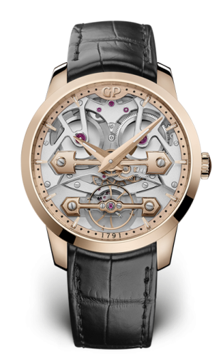 Girard-Perregaux - 86000-52-001-BB6A  Classic Bridges 45mm Pink Gold / Alligator