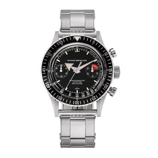 Nivada Grenchen - 86001A-OYST  Chronomaster Aviator Sea Diver Automatic Stainless Steel / Black / Oyster