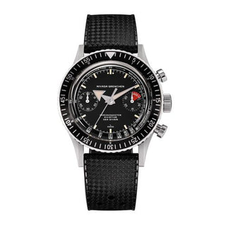 Nivada Grenchen - 86001A-RUBT  Chronomaster Aviator Sea Diver Automatic Stainless Steel / Black / Tropic