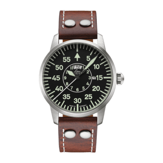 Laco - 861806  Pilot Watch Basic Zürich Stainless Steel / Black