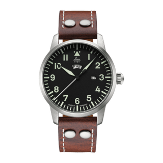 Laco - 861807  Pilot Watch Basic Genf Stainless Steel / Black