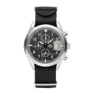 Laco - 861917  Chronographs Detroit / Stainless Steel / Black