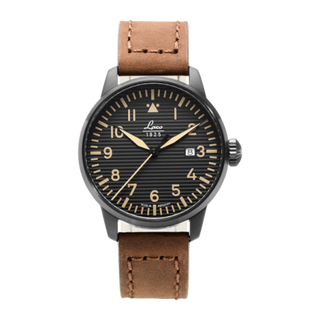 Laco - 861973  Pilot Watch Special Models St. Gallen / Stainless Steel / Black