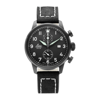 Laco - 861975  Pilot Watch Special Models Model Lausanne / Stainless Steel / Black