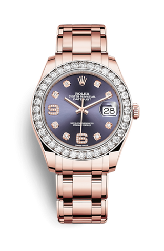 Rolex - 86285-0004  Datejust Pearlmaster 39 Everose Diamond / Aubergine