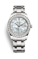 Rolex Datejust Pearlmaster 34 White Gold Diamond Mother of Pearl Roman (86289-0001)