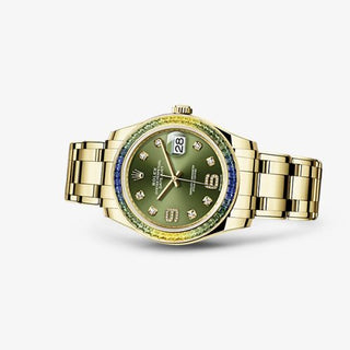 Rolex - 86348sablv-0003  Datejust Pearlmaster 39 Fancy Green