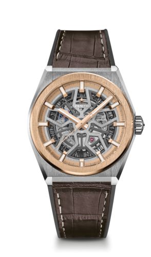 Zenith - 87.9001.670/79.R589  Defy Classic 41mm Titanium / Rose Gold / Alligator