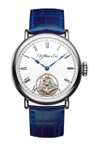 H. Moser & Cie - 8804-0200,  Heritage Tourbillon White Gold / Enamel