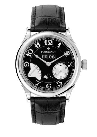 Pequignet - 9007543CN  Paris Royal Moonphase Black / Silver