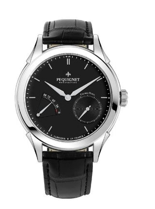 Pequignet - 9010143CN  Rue Royale Stainless Steel / Black / Black Alligator